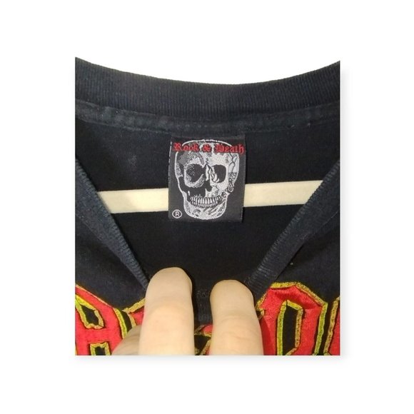 Vintage 90s ACDC Highway to Hell TShirt XL Crewneck Embroidered Double Sided Tee - Picture 14 of 16